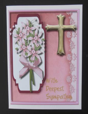 Sympathy with Verse Pink by Hazel Sumner