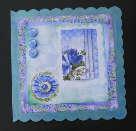 8 in Lilac Rose Card Front by Hazel Sumner