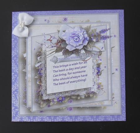 Lilac Rose 8x8 Card Mini Kit by Hazel Sumner