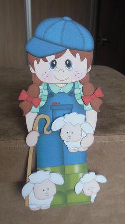 3D on the Shelf Card Kit - Little Sheep Farmer Chantell by Hazel Sumner