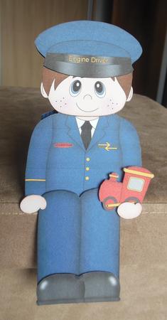 3D on the Shelf Card Kit - Little Engine Driver Damion by Hazel Sumner