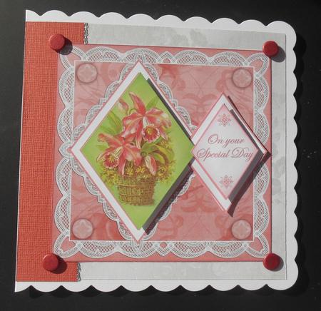 Lily Bouquet Special Day 7in Double Diamond Topper by Hazel Sumner