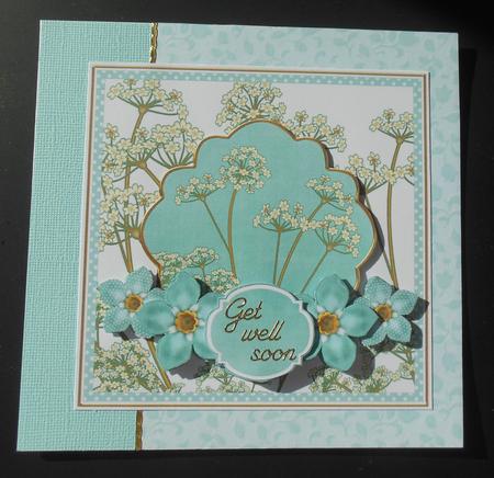 Teal Forget Me Knot Special Couple 7in Time Topper by Hazel Sumner
