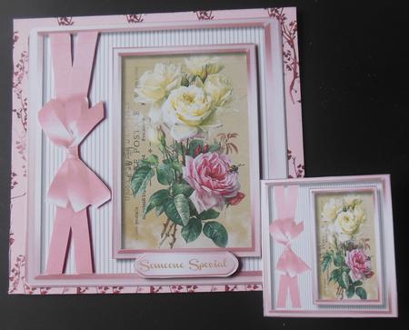 Lovely Vintage Roses on a Postcard by Hazel Sumner