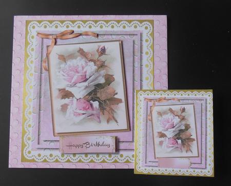 Lovely Vintage Rose on Lace by Hazel Sumner