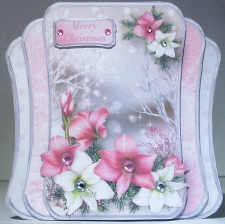 Christmas Amaryllis - Three Layer Card Mini Kit by Hazel Underwood