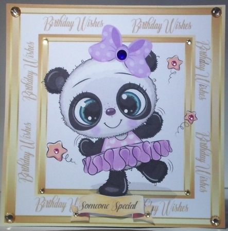 Cute Lilac Panda Ballerina  by Hazel Underwood