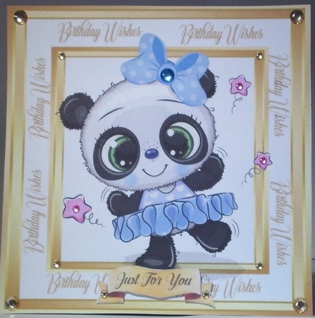 Cute Blue Panda Ballerina  by Hazel Underwood