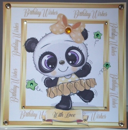 Cute Buff Panda Ballerina  by Hazel Underwood