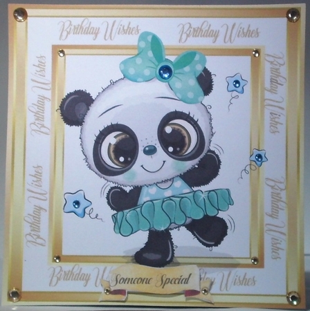Cute Turq   Panda Ballerina  by Hazel Underwood