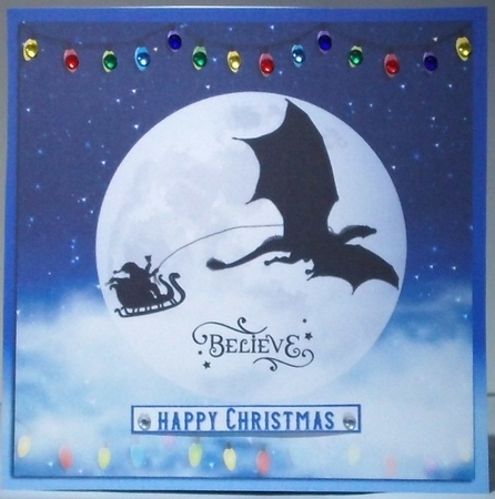 CHRISTMAS DRAGON MOON  by Hazel Underwood
