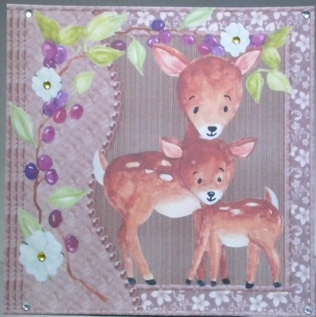 3 Cute deer card fronts/toppers by Hazel Underwood