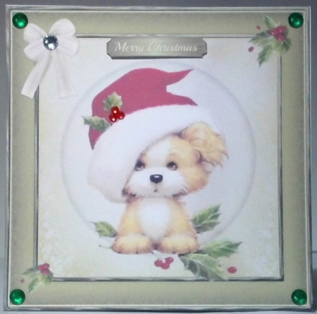 Vintage Christmas Puppy mini kit by Hazel Underwood