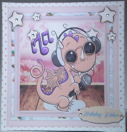 Groovy Dragon , Pink  by Hazel Underwood