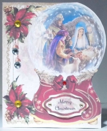 Nativity Christmas Snowglobe Shaped Mini Page Kit by Hazel Underwood