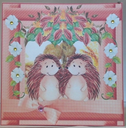 3 Autumn hedgehog card fronts/toppers 2 by Hazel Underwood