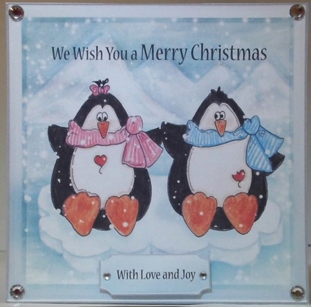 Jolly Penguin Quick Card Sheet-4 by Hazel Underwood