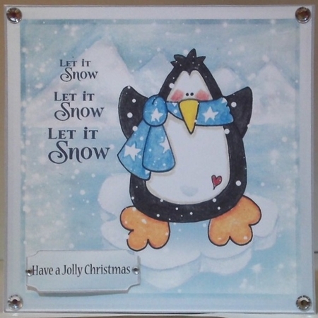 Jolly Penguin Quick Card Sheet-6 by Hazel Underwood