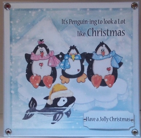 Jolly Penguin Quick Card Sheet-8 by Hazel Underwood