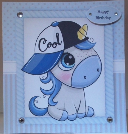 Gorgeous Unicorn In a Hat 8x8 by Hazel Underwood