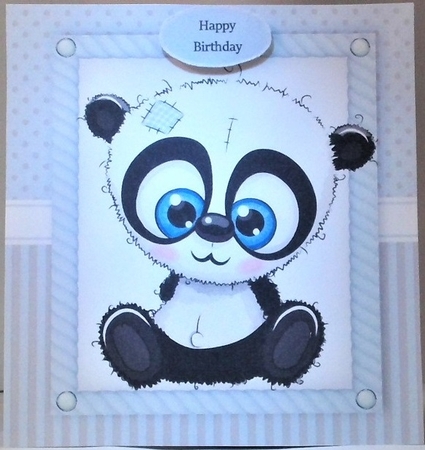 Gorgeous White Panda 8x8 by Hazel Underwood