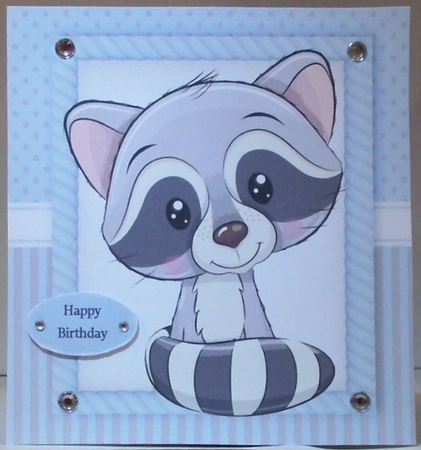 Gorgeous Raccoon 8x8 by Hazel Underwood