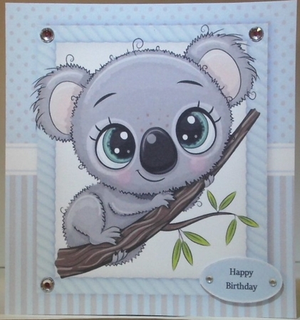 Gorgeous Koala On A Branch  8x8 by Hazel Underwood