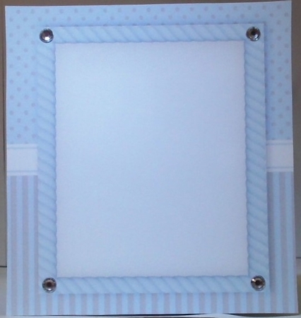 Beautiful Blue & White Insert Blank 8x8 by Hazel Underwood
