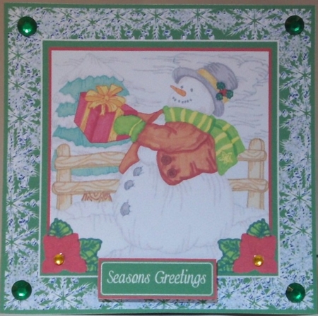 The Snowmans Gift 6x6 Card Front Minikit by Hazel Underwood
