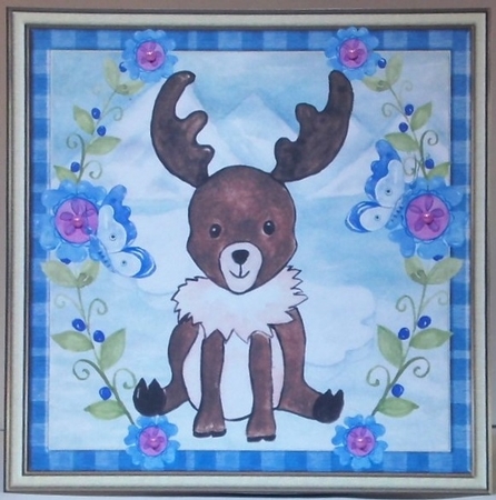 3 Arctic friends Christmas card front/toppers 1 by Hazel Underwood