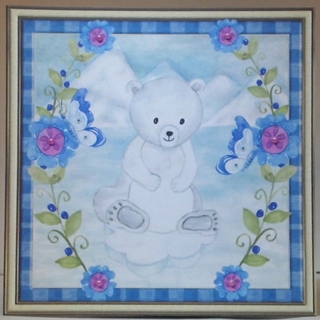 3 Arctic friends Christmas card front/toppers 3 by Hazel Underwood