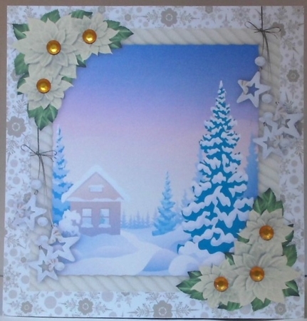 Beautiful Brown & Cream Insert Blank 8x8 by Hazel Underwood