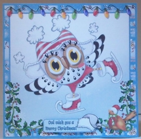 Owl wish you a merry Christmas by Hazel Underwood