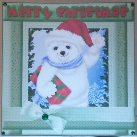3 Cute Christmas polar bear card fronts/toppers by Hazel Underwood
