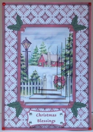 Christmas Homecoming - Pyramid Card Front by Hazel Underwood