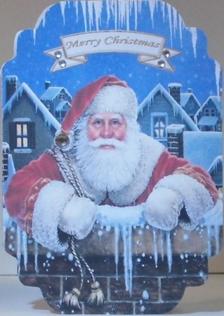 Santa Claus - Cut And Fold Card by Hazel Underwood