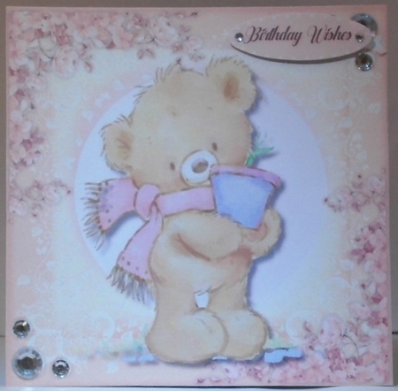 Buff Teddys Flower Pot  by Hazel Underwood