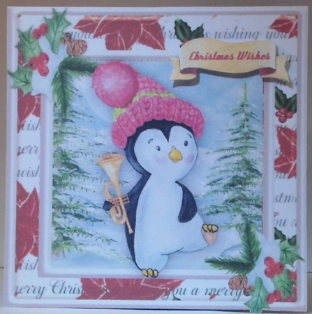 Trumpet Playing  Penguin by Hazel Underwood