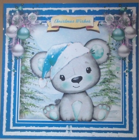 Bear in a Aqua Hat  by Hazel Underwood