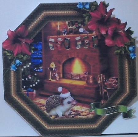 Christmas Critters - Festive Hedgehog by Hazel Underwood