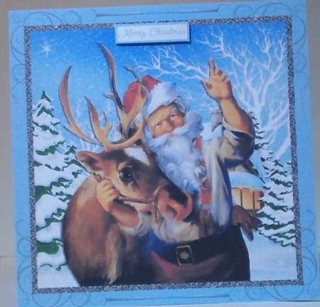 SANTA & REINDEER 6X6 by Hazel Underwood