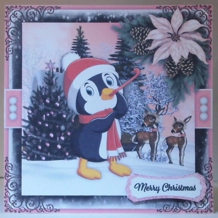Christmas Penguin2 Mini Card Kit by Hazel Underwood