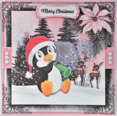Christmas Penguin4 Mini Card Kit by Hazel Underwood
