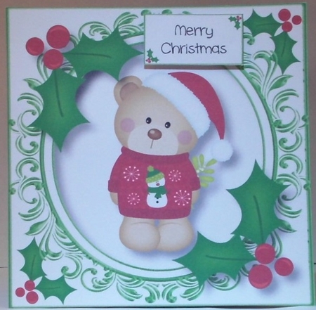 Christmas Teddy Bear Bumper Kit by Hazel Underwood