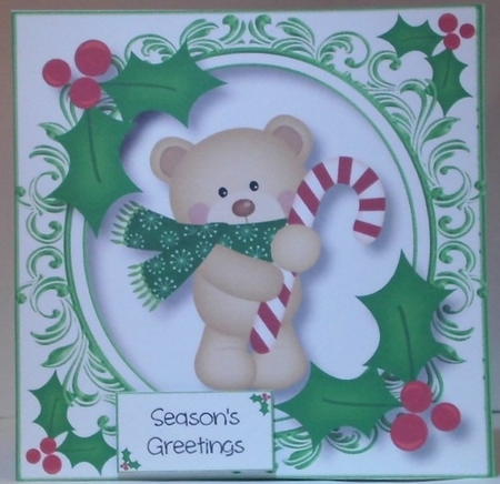 Christmas Teddy Bear Bumper Kit by Hazel Underwood