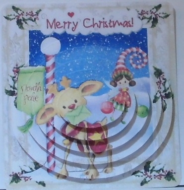 Whimsical rudy and faerie in holly/berry oval pyramids by Hazel Underwood
