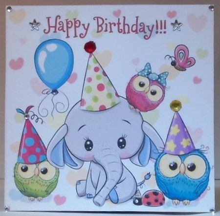 8 Lovely birthday animal cuties with friends card fronts 7x7  bumper kit by Hazel Underwood