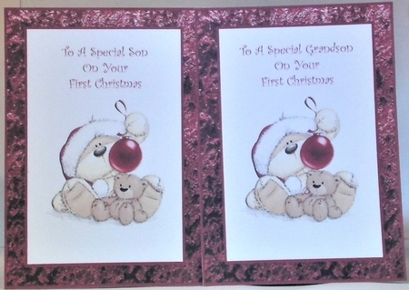 Son and Grandson 1st Christmas by Hazel Underwood