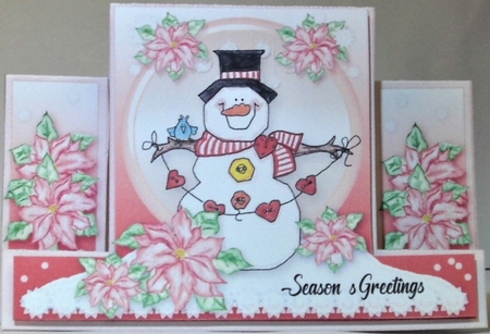 The Blushing Snowman Stepper Card BUNDLE by Hazel Underwood