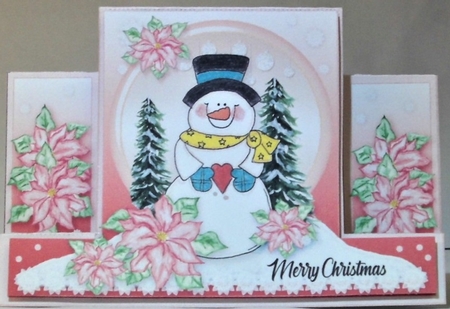 The Blushing Snowman Stepper Card BUNDLE-2 by Hazel Underwood